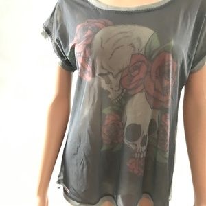 BiaBrazil Women's Sheer Top Yoga Top Scoop Neck